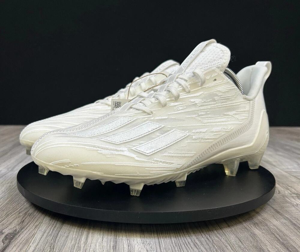 adidas Adizero Electric Speed Football Cleats Triple White Mens 9.5 GX5413 NEW